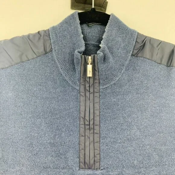 Tommy Bahama Mens 1/4 Zip Vest Sz M - Picture 2 of 9